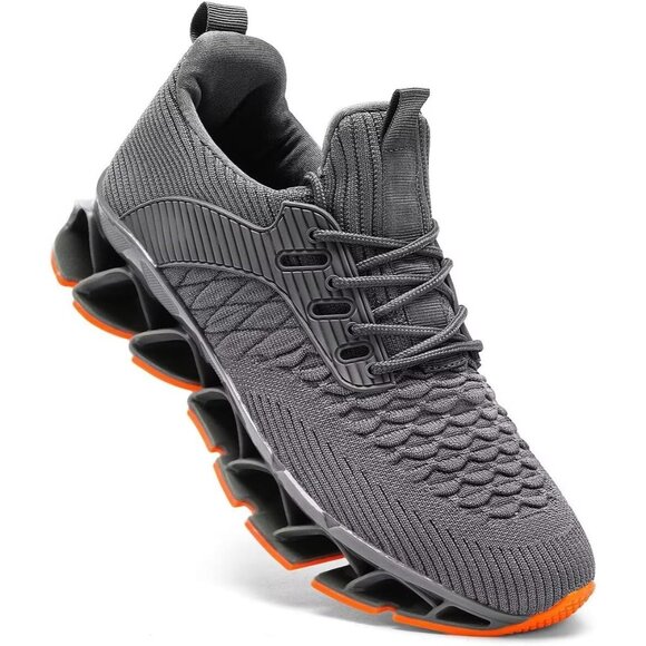 Men\'s Comfortable Casual Fashion Non Slip Sport Trainer Athletic Gray Shoes main image 6